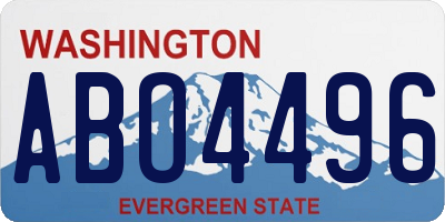 WA license plate ABO4496