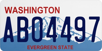 WA license plate ABO4497