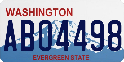 WA license plate ABO4498