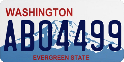 WA license plate ABO4499