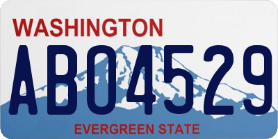 WA license plate ABO4529