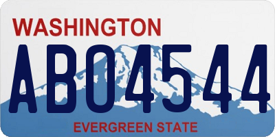 WA license plate ABO4544