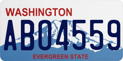 WA license plate ABO4559