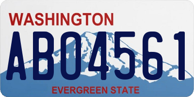WA license plate ABO4561