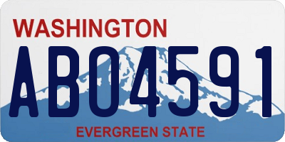 WA license plate ABO4591