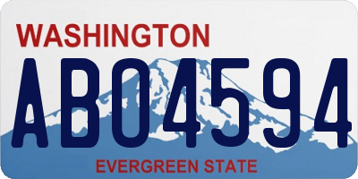 WA license plate ABO4594