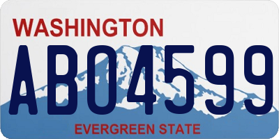 WA license plate ABO4599