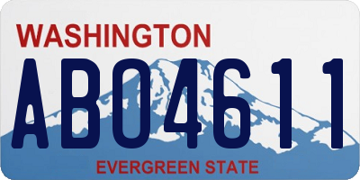 WA license plate ABO4611