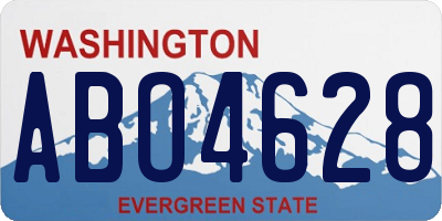 WA license plate ABO4628