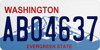 WA license plate ABO4637