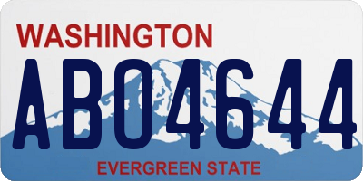 WA license plate ABO4644