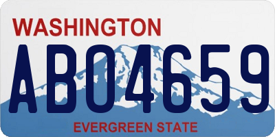 WA license plate ABO4659