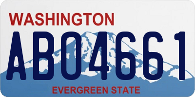 WA license plate ABO4661