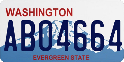 WA license plate ABO4664