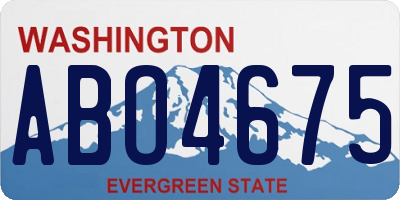 WA license plate ABO4675