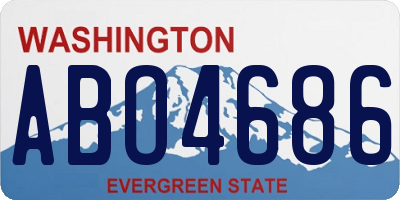 WA license plate ABO4686