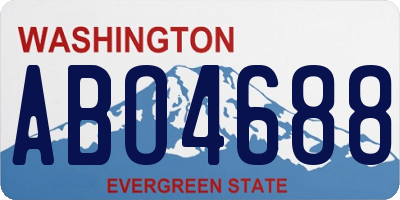 WA license plate ABO4688