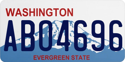 WA license plate ABO4696
