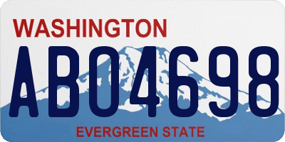 WA license plate ABO4698