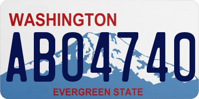 WA license plate ABO4740