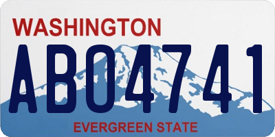 WA license plate ABO4741