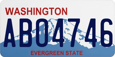 WA license plate ABO4746