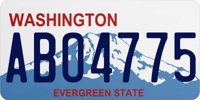 WA license plate ABO4775