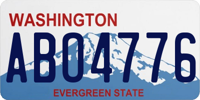 WA license plate ABO4776
