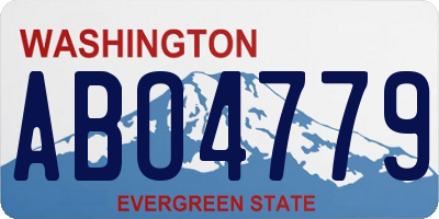 WA license plate ABO4779