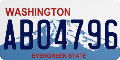 WA license plate ABO4796