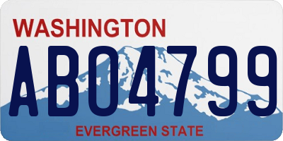 WA license plate ABO4799