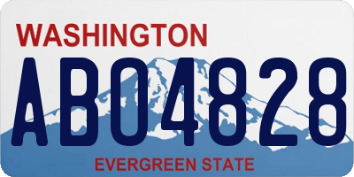 WA license plate ABO4828