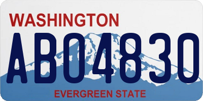 WA license plate ABO4830