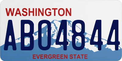 WA license plate ABO4844