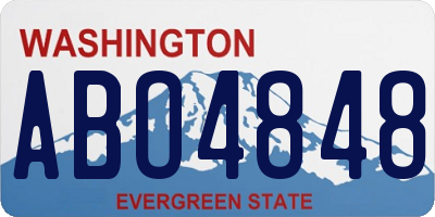 WA license plate ABO4848