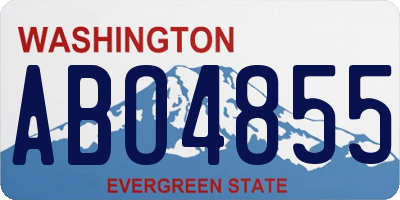 WA license plate ABO4855