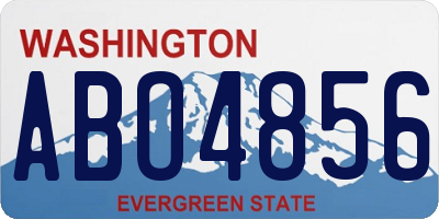 WA license plate ABO4856