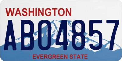 WA license plate ABO4857