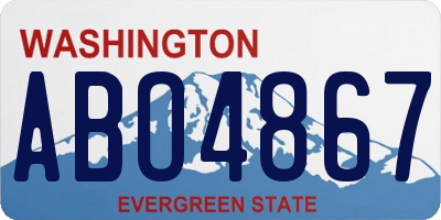 WA license plate ABO4867