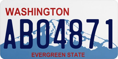 WA license plate ABO4871