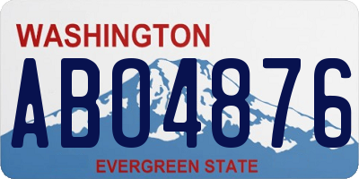 WA license plate ABO4876