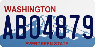 WA license plate ABO4879