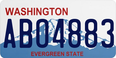 WA license plate ABO4883