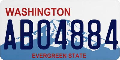 WA license plate ABO4884