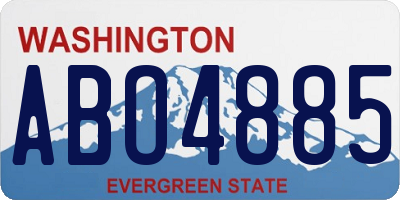 WA license plate ABO4885