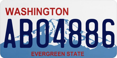 WA license plate ABO4886
