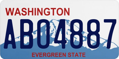 WA license plate ABO4887