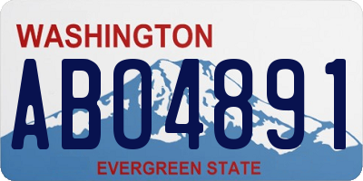 WA license plate ABO4891