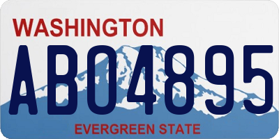 WA license plate ABO4895