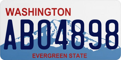 WA license plate ABO4898